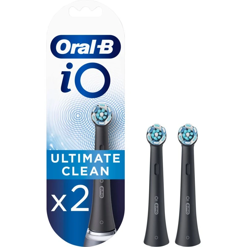 Oral-B iO Ultimate Clean tandbørstehoveder 2 stk. - Sort