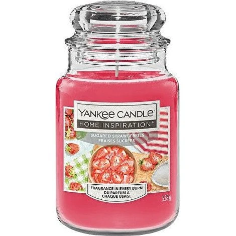 Yankee Candle Home Inspiration Sukkerede Jordbær Duftlys - 538g