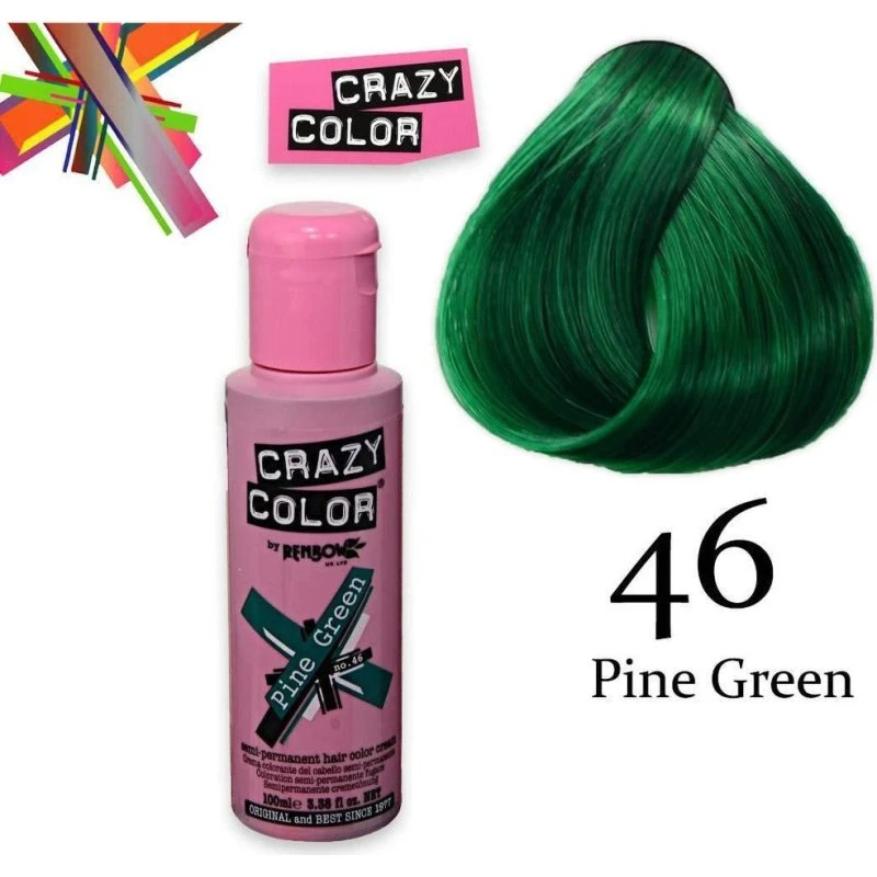Crazy Color Semi-Permanent Pine Green nr. 46, 100 ml