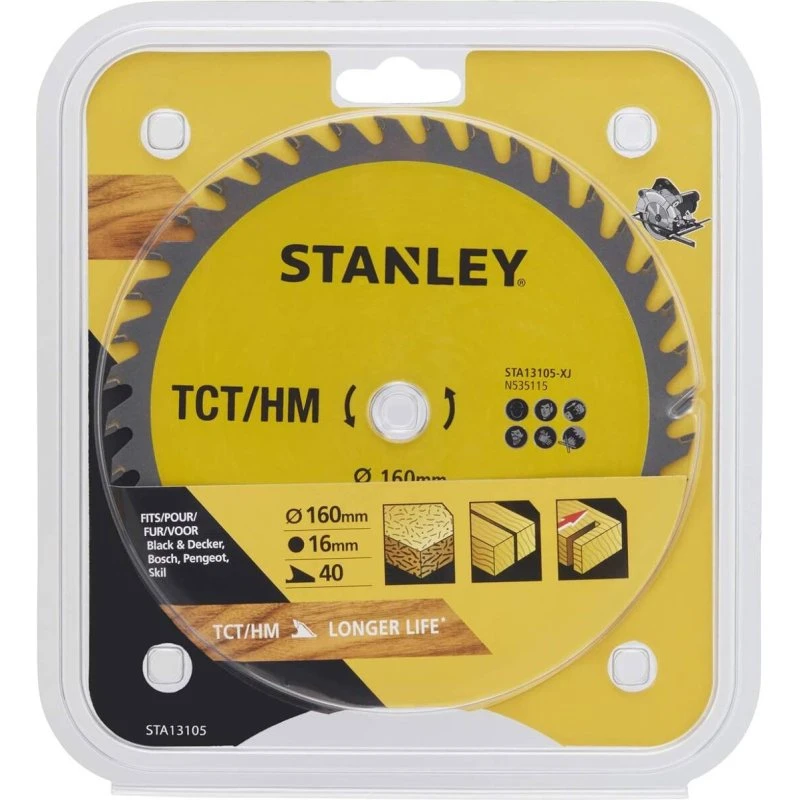 Stanley STA13105 Rundsavklinge - 160mm, 40 tænder