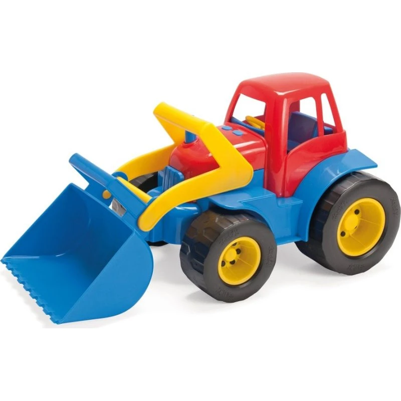 Dantoy traktor med grab, 30 cm – plasthjul, Svanemærket