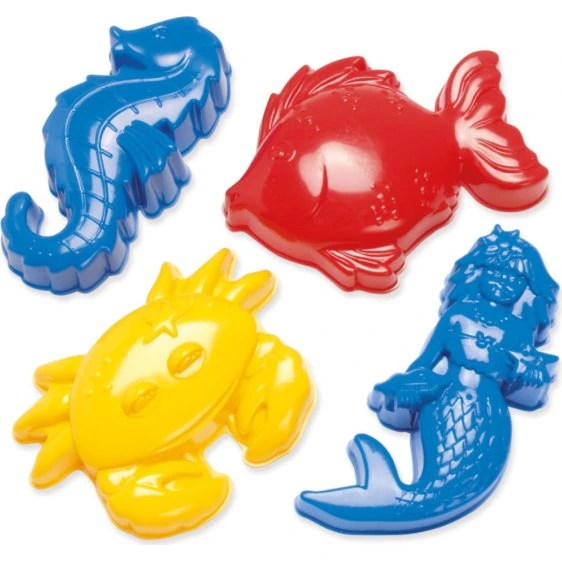 Dantoy Classic sandforme - Havdyr L22 cm, 4 stk.