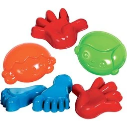 Gowi Sandforme - Hænder, Fødder & Ansigter, 6 stk