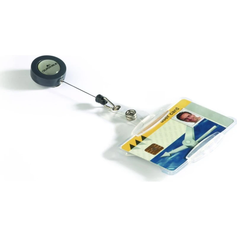 Kortholder med yoyo, Transparent - 80 cm udtræk