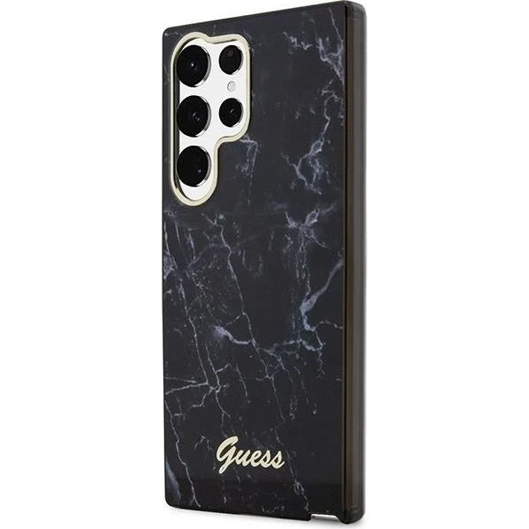 Guess GUHCS23LPCUMAK S23 Ultra Hardcase - Black Marble