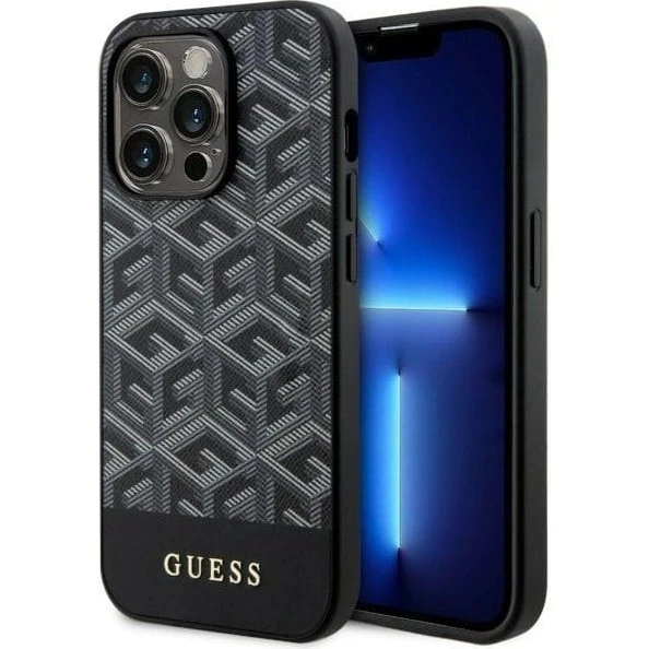 Guess GCube Stripes MagSafe Etui til iPhone 14 Pro - Sort