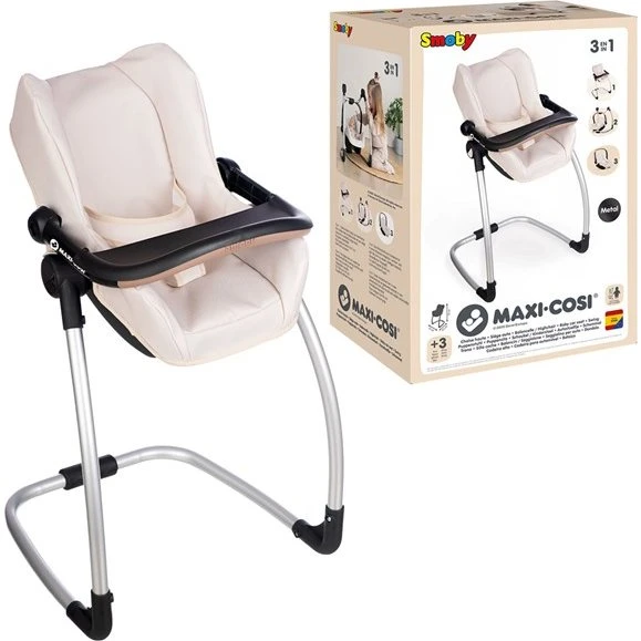 Smoby Maxi-Cosi 3-in-1 Dukkehøjstol, bilsæde og vugge