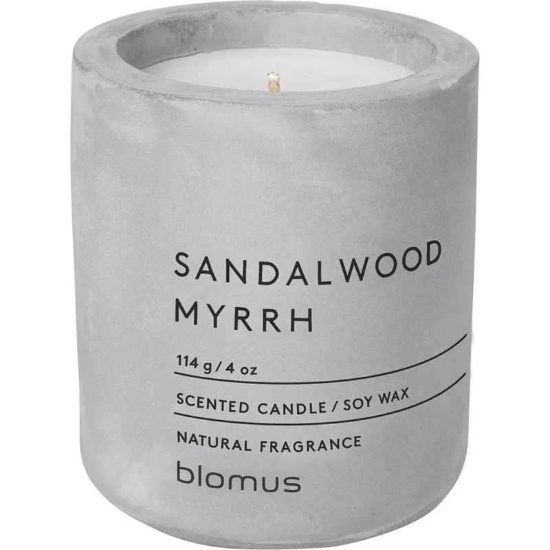 Blomus Fraga Duftlys - Sandalwood & Myrrh - Grå - Ø6 cm