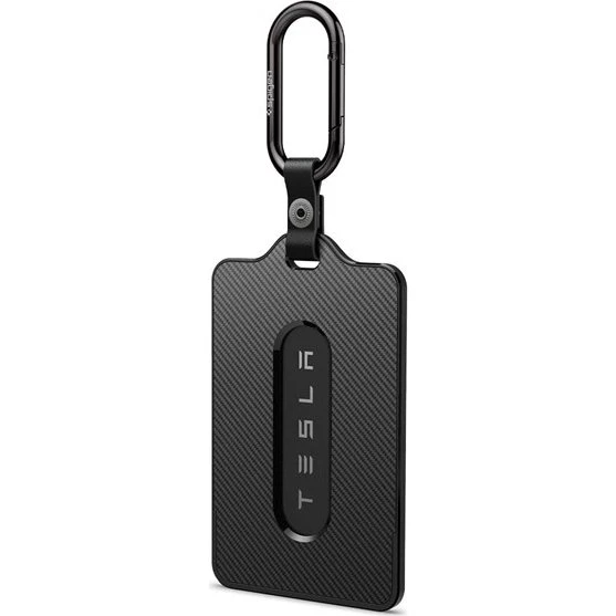 Spigen ACP11310 Tesla Card Holder i kulfiber - Sort
