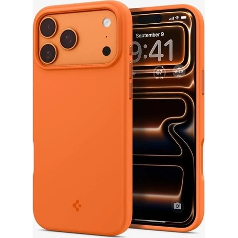 Spigen Silicone Fit MagFit Cover til iPhone 17 Pro - Orange