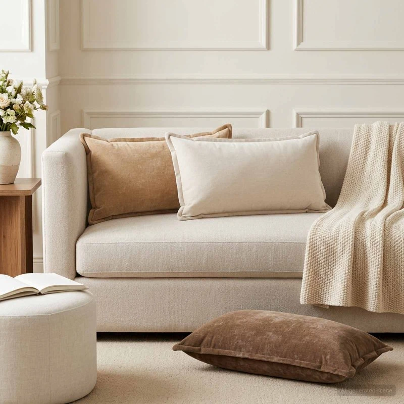 vidaXL HOUTEN Pudebetræk 6 stk. Gråbrun 40x80 cm Chenille