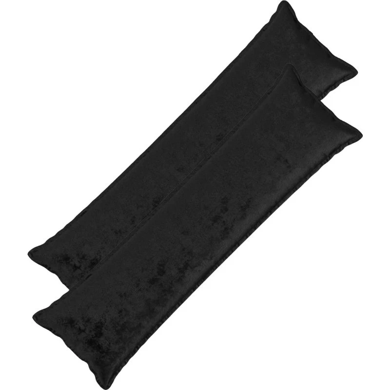 vidaXL HOUTEN Pudebetræk 2 stk. Sort 40 x 145 cm Flannel