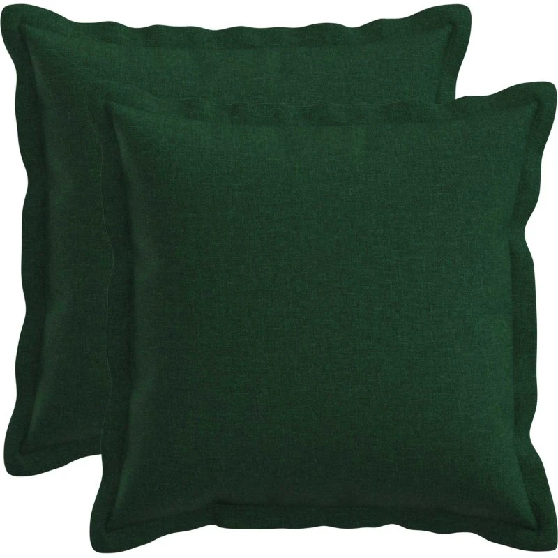vidaXL HOUTEN Pudebetræk 2 stk. - Mørkegrøn - 35 x 35 cm