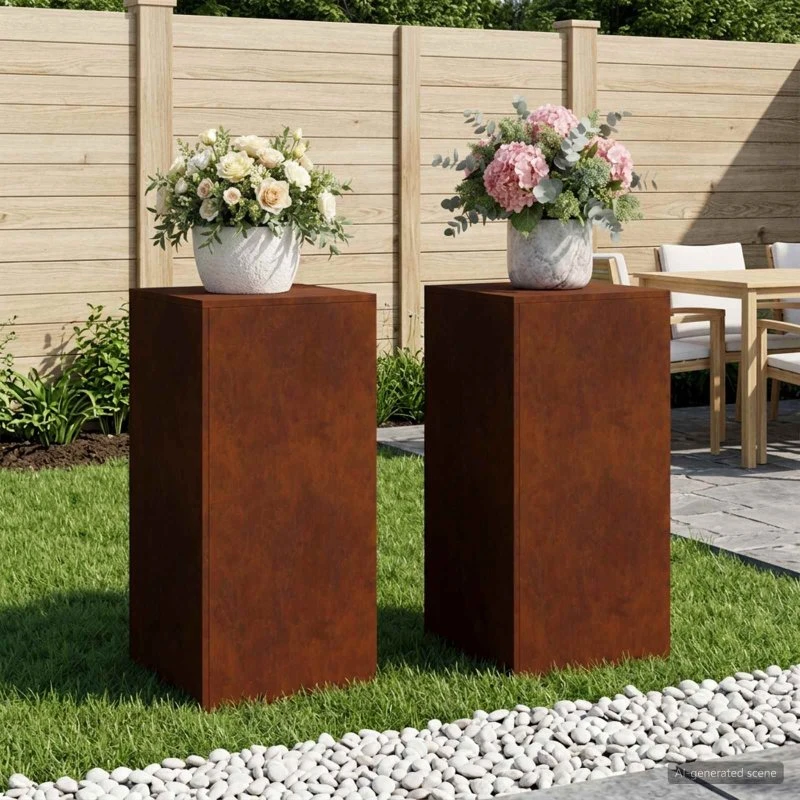 vidaXL Planteholder 2 stk. Cortenstål 40 x 40 x 80 cm