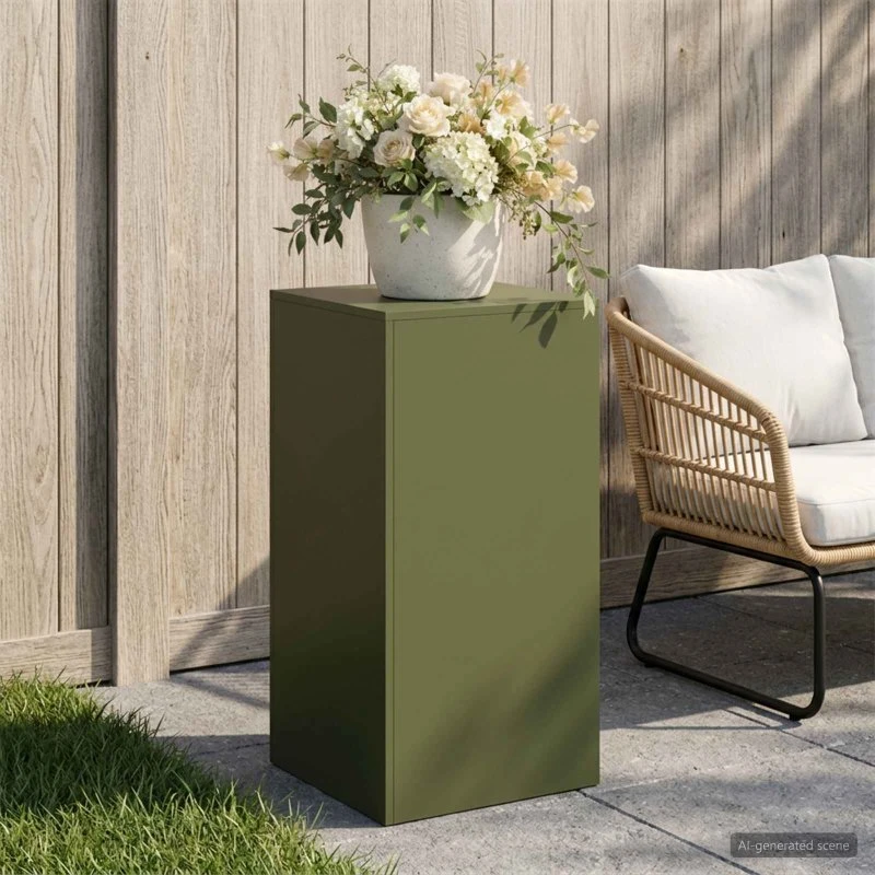 vidaXL Planteholder Olivengrøn Cortenstål 40 x 40 x 80 cm