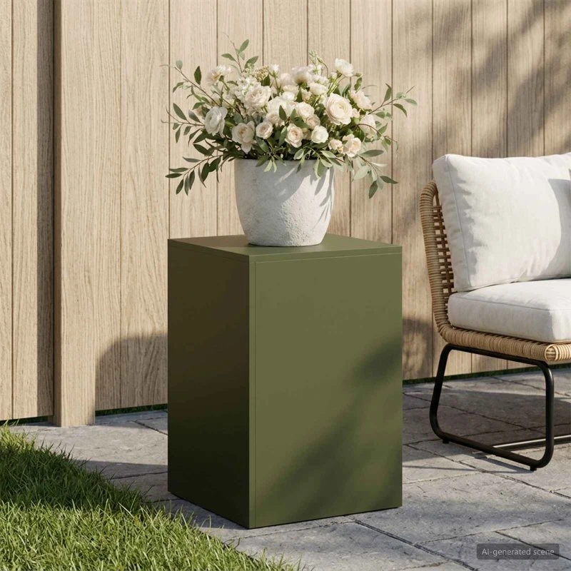 vidaXL Planteholder Olivengrøn Cortenstål 40 x 40 x 60 cm