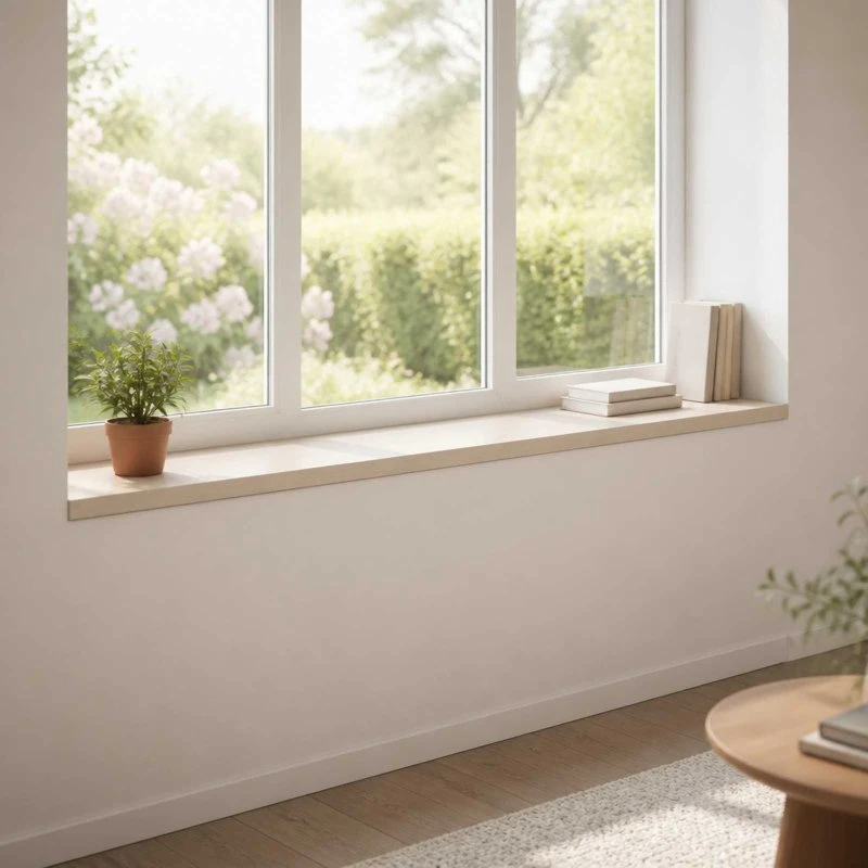 vidaXL Vindueskarme 2 stk. Hvid 120 x 25 x 2 cm Massivt Eg