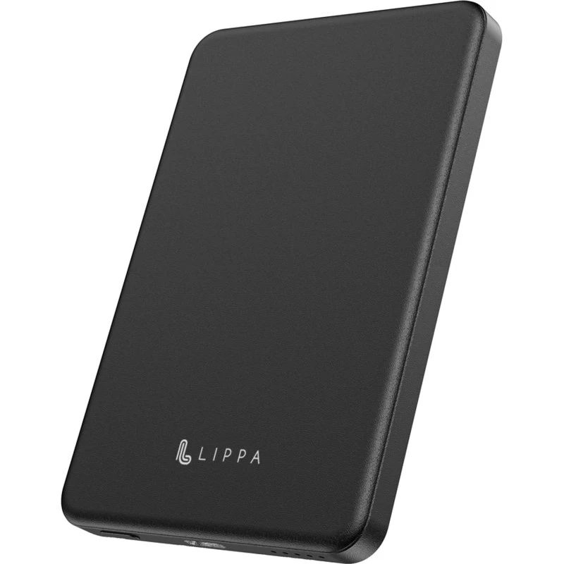 Lippa 5.000 mAh MagSafe Powerbank 20W, Sort