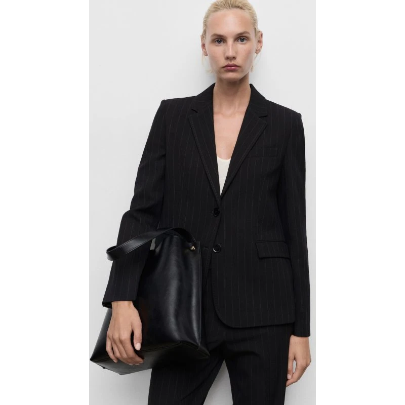 Mango Straight-fit blazer – bordeaux