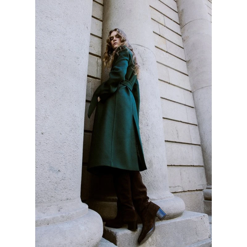 Mango Classic Coat – grøn