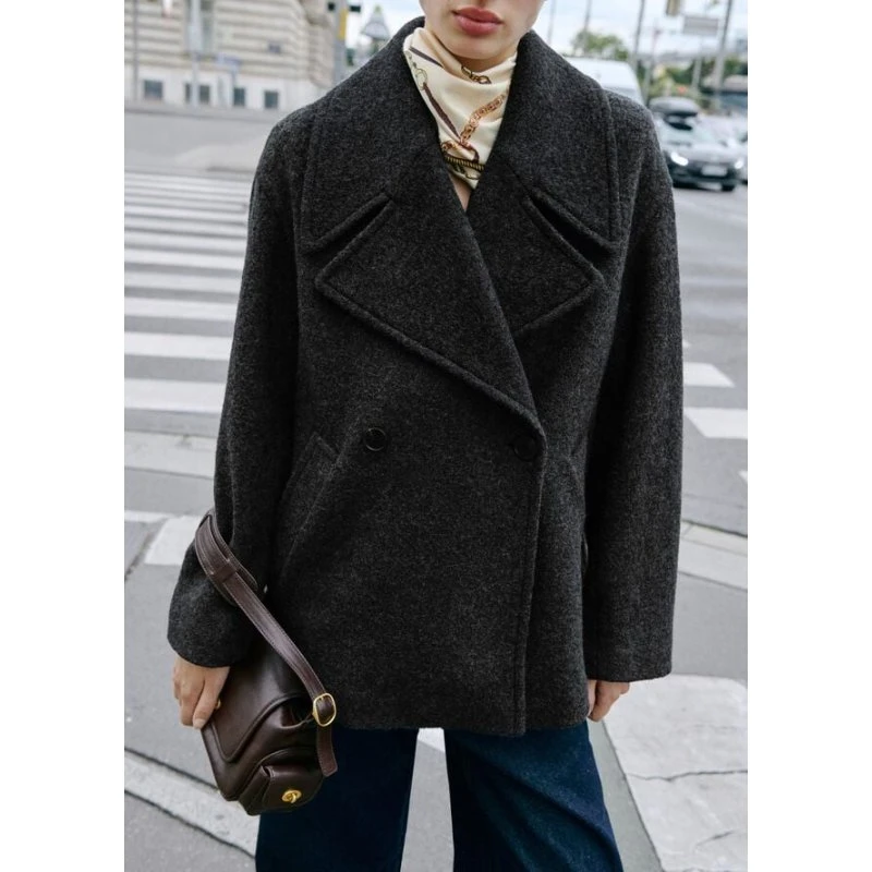 Mango Short Coat - kort trenchcoat, grå