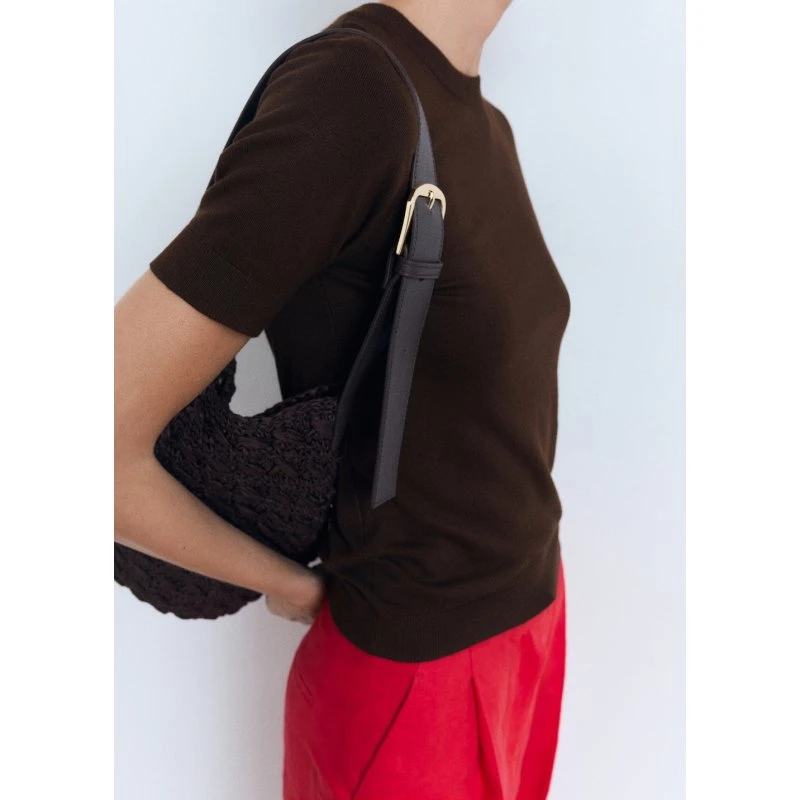 Mango kortærmet bluse, rød