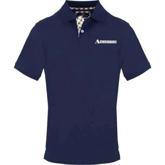 Aquascutum Polo shirt med logo til mænd i 100% bomuld