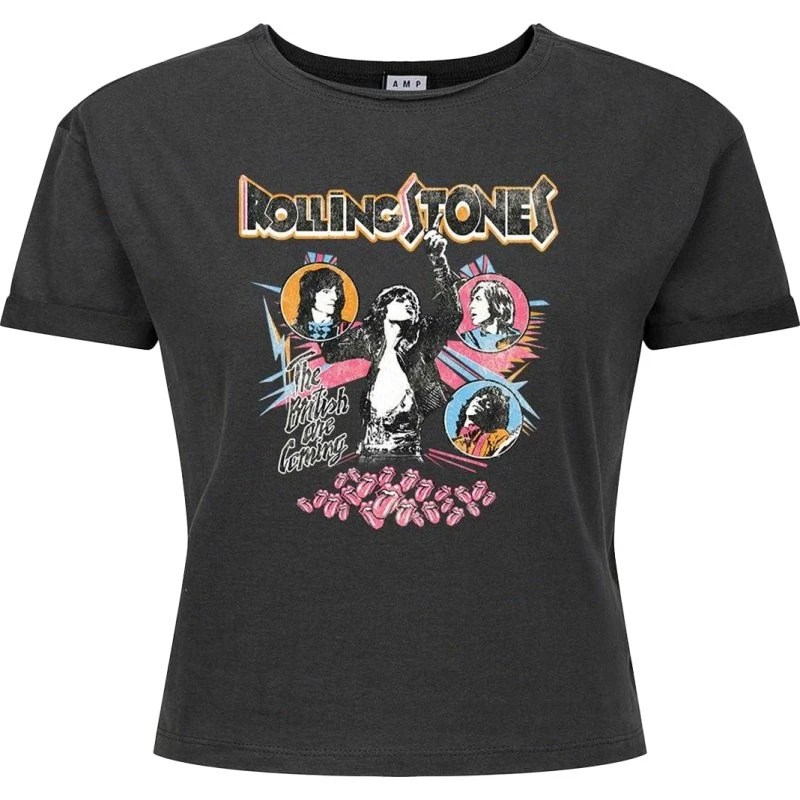 Amplified Rolling Stones British Are Coming Crop T-shirt til damer