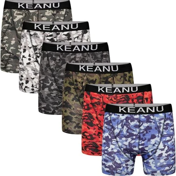 Keanu Camouflage Boxer Shorts i bomuldsblanding (6-pak)