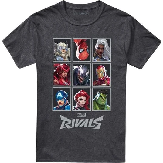Marvel Rivals Unisex Character Grid Heather T-Shirt