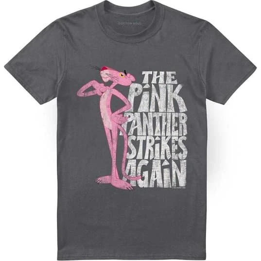 Pink Panther Strikes Again Unisex T-shirt i bomuld