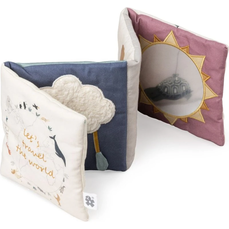 Sebra stofbog med aktiviteter (økologisk bomuld)