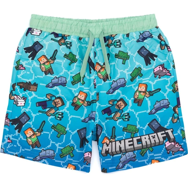Minecraft Badeshorts til drenge med Creeper