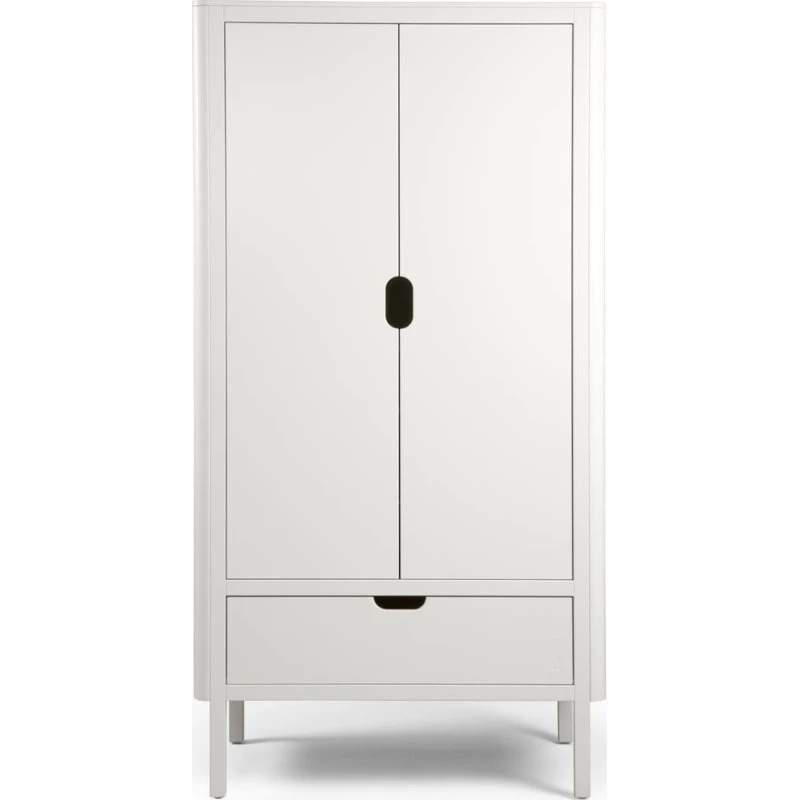 Sebra klædeskab 2-dørs, hvid