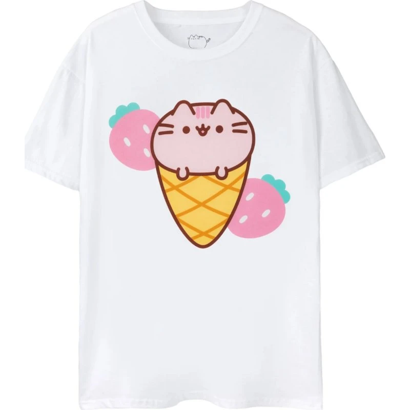 Pusheen Ice Cream T-shirt til damer - 100% bomuld