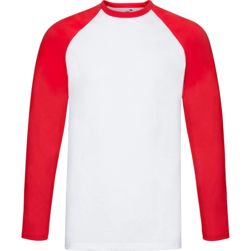 Fruit of the Loom Baseball T-shirt i 100% bomuld