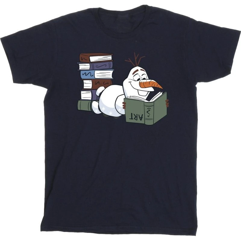 Frozen II Olaf Reading T-shirt i 100% bomuld til drenge