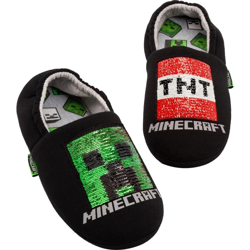Minecraft Pailletsko til drenge med Creeper og Zombie