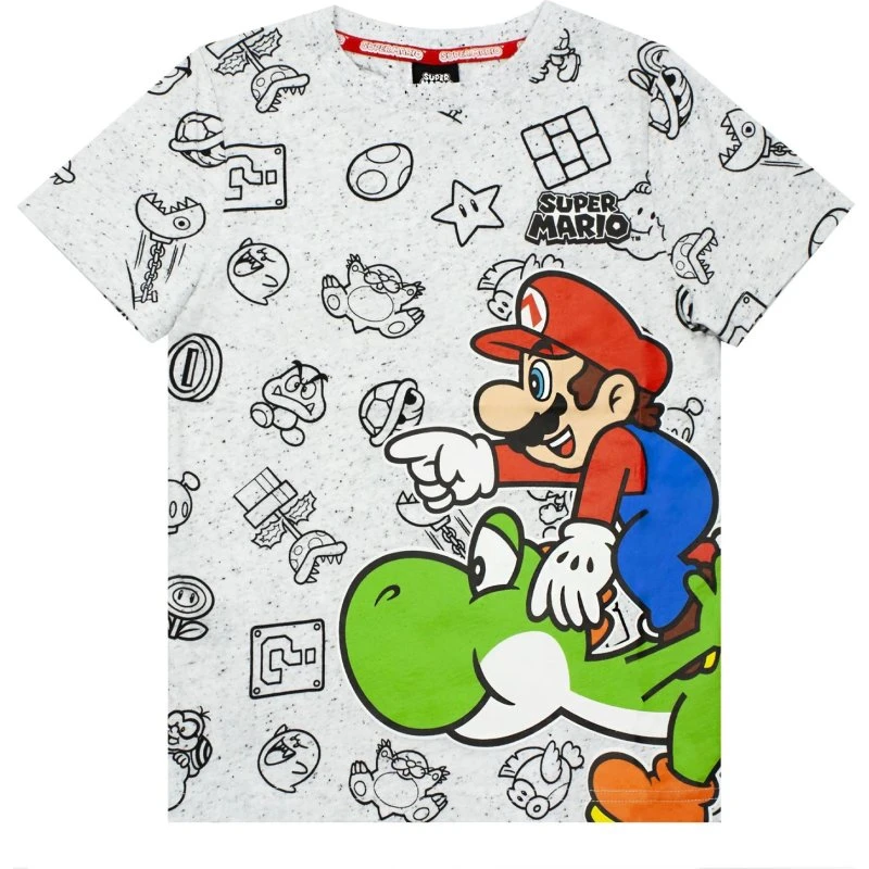 Super Mario Yoshi Marl T-shirt til drenge
