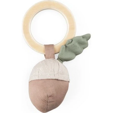 Sebra Rangle Agern 16 cm – Beige (økologisk bomuld, FSC træ)