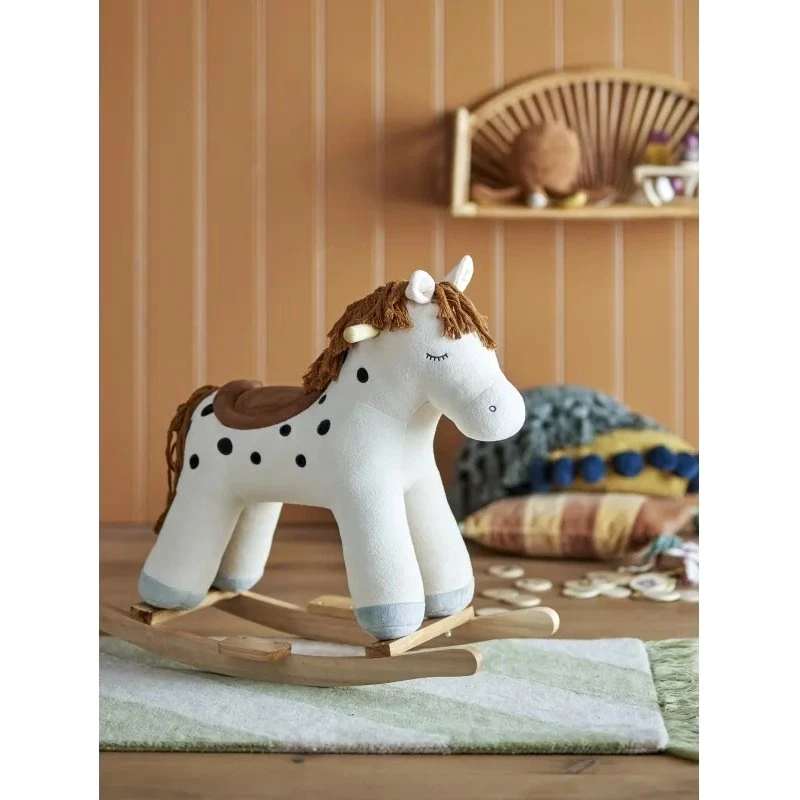 Bloomingville Merlen Gyngehest, Hvid (1+ år, max 40 kg)