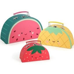 Vilac Kuffertsæt 3 stk – Frugter (vandmelon, ananas, jordbær)