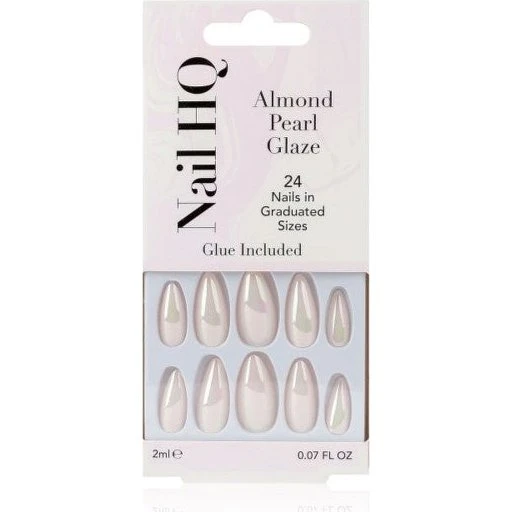 Nail HQ Mandel Falske Negle - Perleglasur, 24 stk.