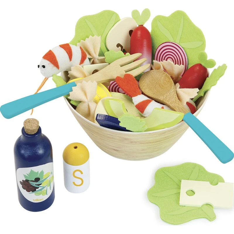 Vilac salatskål i bambus – legemad sæt