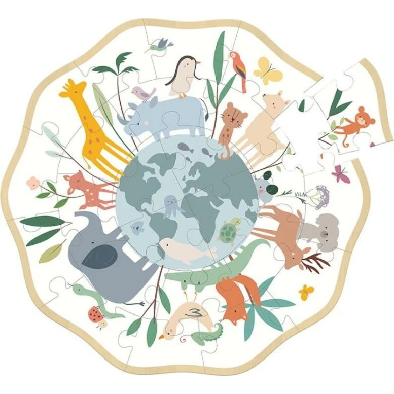 Vilac Puslespil 'Verden' 24 brikker – Sarah Betz