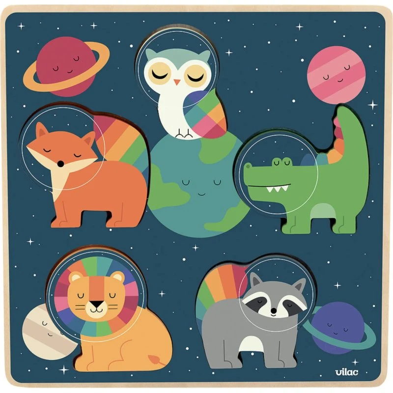 Vilac Space føletekst-puslespil af Andy Westface