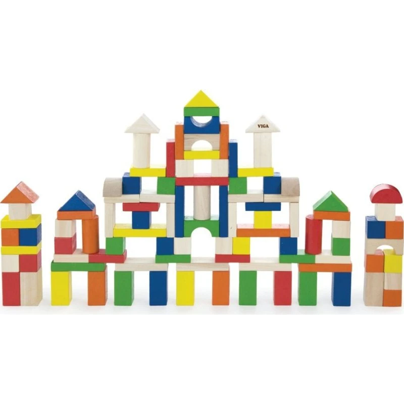 VIGA byggeklodser i træ, 100 stk