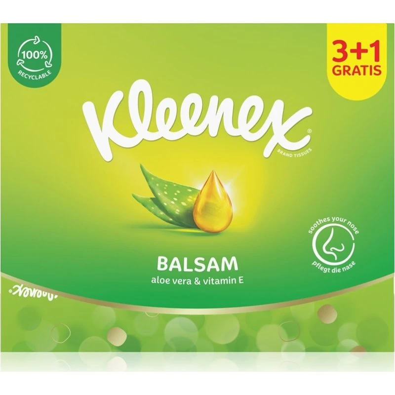 Kleenex Balsamæske papirservietter 4x64 stk