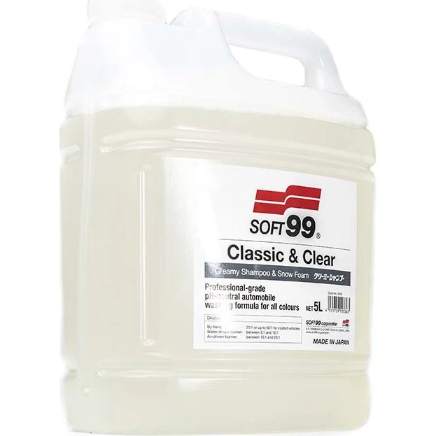 Soft99 Classic & Clear Creamy Shampoo & Snow Foam 5L