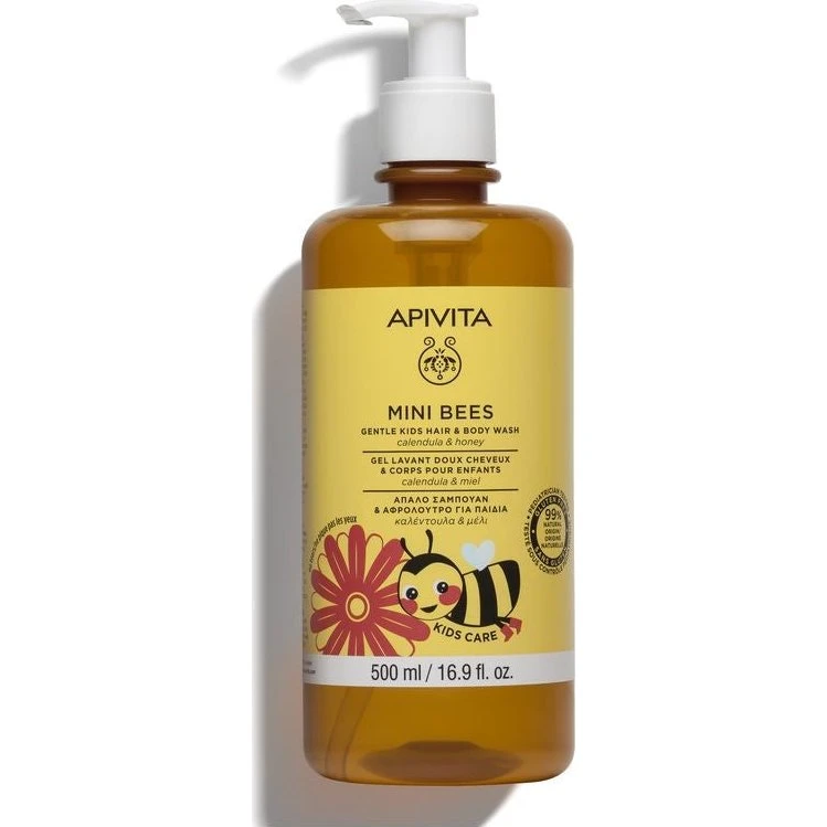 Apivita Mini Bees Blød Vaskegel til Børn (Krop & Hår) 500ml